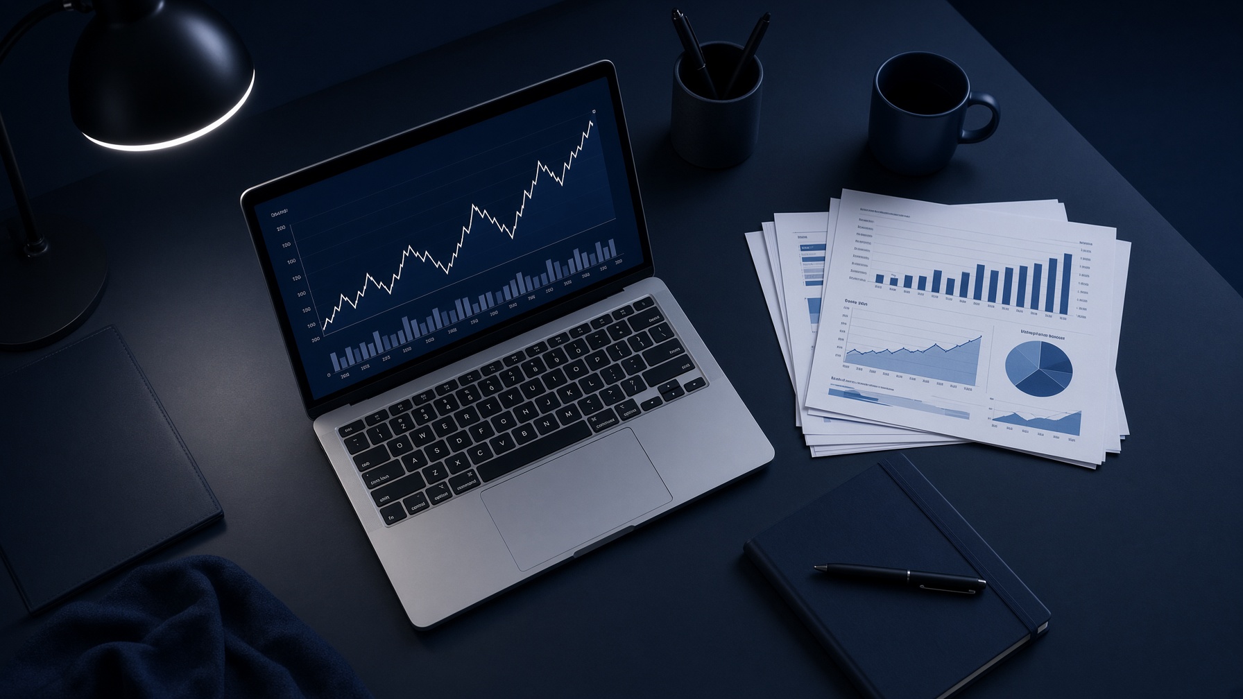 Modern finance paperwork and charts for Nexum payment options