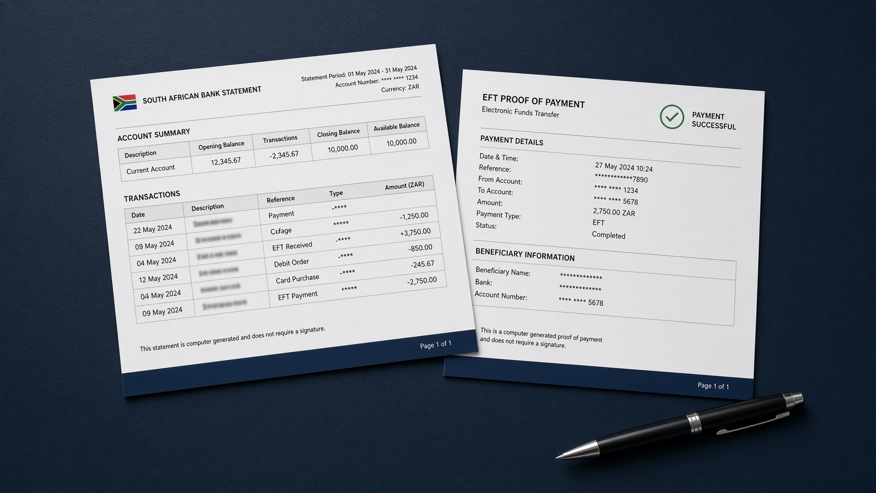 EFT payment option